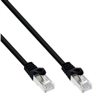 InLine Patch Cable SF/UTP Cat.5e black 50m